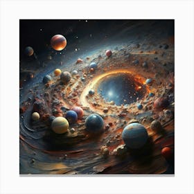 Galaxy In Space Canvas Print