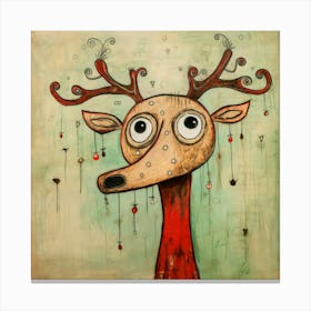 Abstract Reindeer 1 Canvas Print