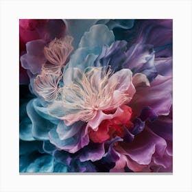 Abstract Peony Canvas Print