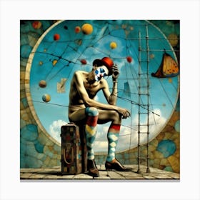 Clown -  The Show Must Go On Canvas Print