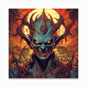 Demon Face Canvas Print