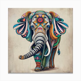 Elephant Painting Canvas Print