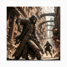 Steampunk Bounty Hunter Battleground #5 Canvas Print