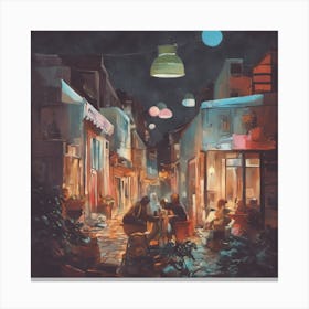 Night In The Alley Canvas Print