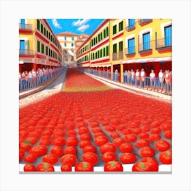 Tomatoes On The Street Canvas Print