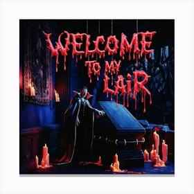 Happy halloween Illustration Spooky Horror devi background (2) Canvas Print