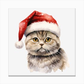 Santa Cat 38 Canvas Print