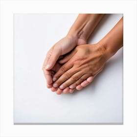 Hands Holding Hands Canvas Print