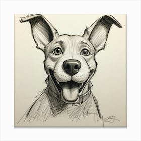 Portrait Of A Dog 3 Canvas Print