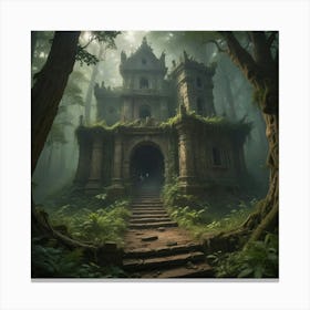 Castle In The Forest 3 Canvas Print