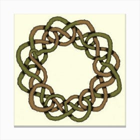 Flux Dev An Intricate Handdrawn Celtic Knot Design Featuring I 1 Canvas Print