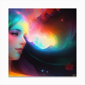 Colorful Girl Canvas Print