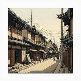 Kyoto Homes Canvas Print