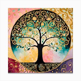 Tree Of Live 4 Seasons Canvas Print