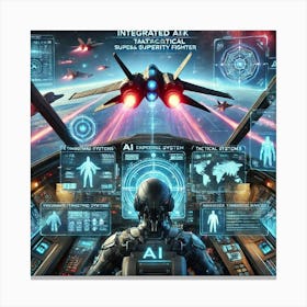 A Futuristic Sci Fi Depiction Aether Hawk Ai Copilot Canvas Print