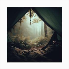 Tent In The Forest 1 Canvas Print