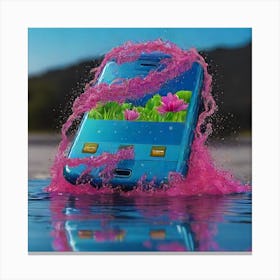 Splashing Phone Canvas Print