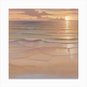 Sunset On The Beach 1 Canvas Print