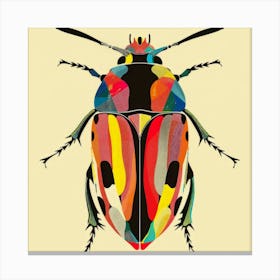 Bug on yellow Canvas Print