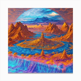 Psychedelic Landscape Canvas Print