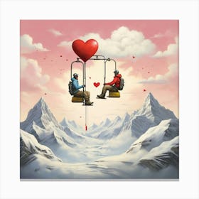 Mountain Love Lift Art Print 0 Canvas Print