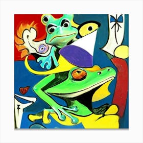 Frog painting Canvas Print