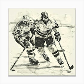 A Ice Hockey Match Hand Drawn Sketch Illustratio 1718700802 4 Canvas Print