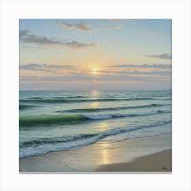 Sunset On The Beach 6 Canvas Print