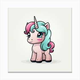 Cute Unicorn 393 Canvas Print