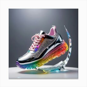 Rainbow Sneakers Canvas Print