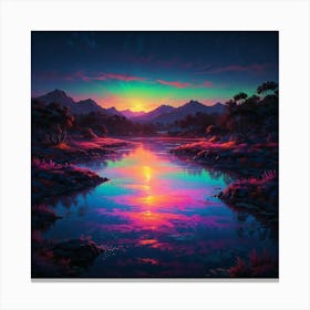 Sunset In The Mountains 33 Canvas Print