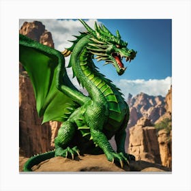 Green Dragon 3 Canvas Print