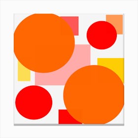 Orange Circles Canvas Print