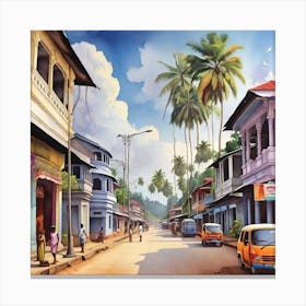 Sri Lankan Street 1 Canvas Print