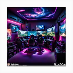 Pc Gaming Room Canvas Print