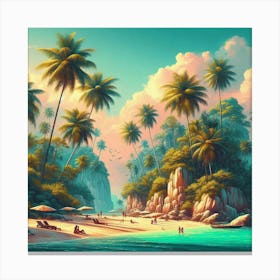 Tropical Beach 12 Toile