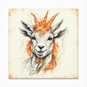 Goat Head 7 Canvas Print