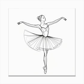 ballerina Drawing 1 Canvas Print