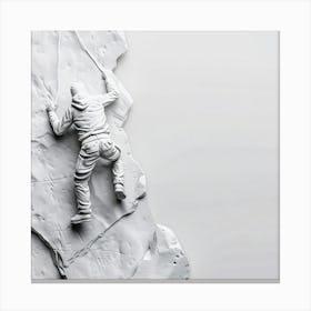 Rock Climber On The Wall Canvas Print