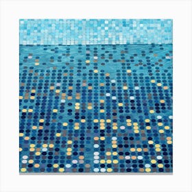 Cyan Oasis Bright Blue Swimming Pool 3 Canvas Print