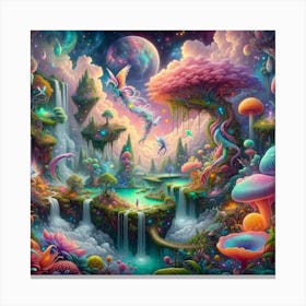 Psychedelic Landscape Canvas Print