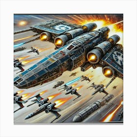 Stormfire Interceptor Intercepting Enemy Fighters Bombers Iron Commonwealth Canvas Print