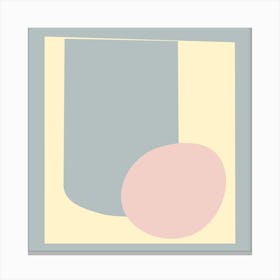Minimalist Abstract In Pastels 3 Canvas Print