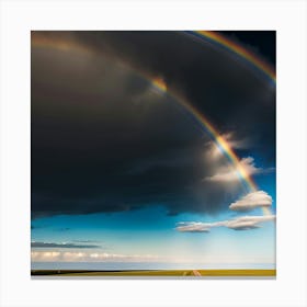 Rainbow Over The Prairie Canvas Print