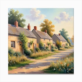 Country Cottages Canvas Print