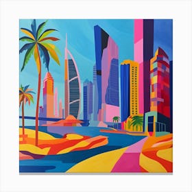 Abstract Travel Collection Dubai Uae 3 Canvas Print