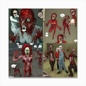 Zombies Strip Canvas Print