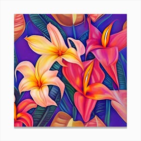 Tropical Flowers Five Canvas Print