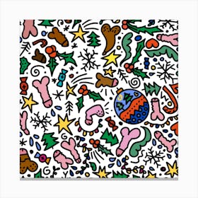 Christmas Doodles Canvas Print