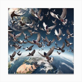 A Flock Of Pige 18334322 3435 46f2 Ab1b 24cbcd10ade5 Canvas Print